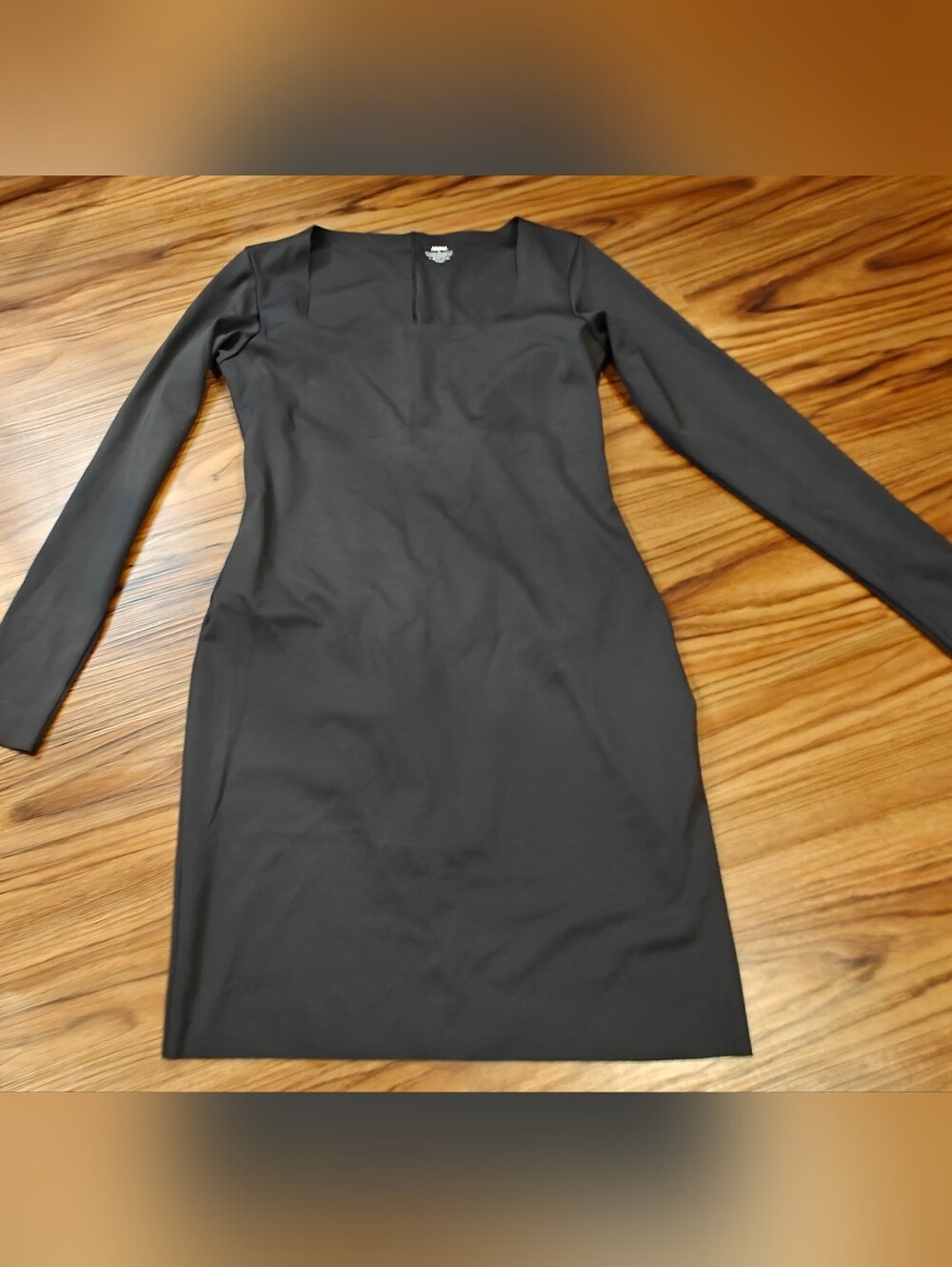 SKIMS Black Body Long Sleeve Slip Dress - Picture 5 of 12